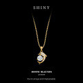 Sterling Silver New Korean Style Exquisite Cute Dolphin Moissanite Necklace-0-5