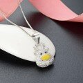 wholesale S925 Sterling Silver with Zirconia, a Deer-Themed Diamond-Encrusted Animal Pendant Necklace, Japanese and Korean Style Christmas Reindeer Collarbone Chain-0-5