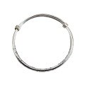 wholesale Aged 999 Silver Bow English Letter Blessing Bracelet for Women, Pure Silver, Vintage, Cute and Sweet Student Style Bangle-0-4
