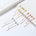 wholesale S925 Sterling Silver Earrings, White Gold Plain Studs, Cross-Border Fashion, Direct from Manufacturer-0-3