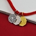wholesale 925 Sterling Silver Shan Gui Coin Tai Chi Bagua Pendant DIY Braided Cord Bracelet Accessory Keychain Necklace-0-0