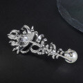 wholesale S925 silver new stylish high-end designer brooch with retro luxury gemstone and shell pearl inlays-0-3