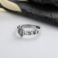 wholesale S925 Sterling Silver Vintage Luxury Queen Crown Ring, Unique Fashion Niche Lady Index Finger Ring-0-1