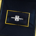 wholesale 925 Silver Jewelry 6*8mm Rectangle Small Cube Ring with High Carbon Diamond, Women's Fashion Minimalist-0-3