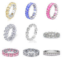 wholesale 925 Sterling Silver Ring with High Carbon Diamond, Ins Light Luxury High-end Cross-border Engagement Proposal Jewelry Wholesale-Style 1 (2.7g)  Size 7