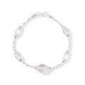 wholesale 925 Sterling Silver Cross-Border Women's Bracelet with Design Sense, White Crystal Beaded Chain, Spliced Crushed Silver, Elegant Fairy Style Silver Hand Jewelry-0-4