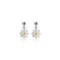wholesale S925 Sterling Silver Korean-style Summer Sunflower Daisy Stud Earrings, Sweet and Petite Short Design for Women G6787-0-4
