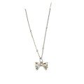 wholesale [S925 Sterling Silver] Maker Bow Necklace for Women, Advanced Niche Design, Korean Light Luxury Collarbone Chain-0-4