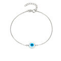 wholesale S925 Sterling Silver Evil Eye Ins Style Unique Niche Bracelet Round Eye Versatile High-end Sense Jewelry Wholesale-0-0
