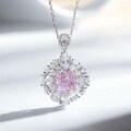 Sterling Silver Full Diamond Iced Cut Pendant Necklace, Wholesale Cross-Border Hot Seller-0-2
