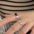 wholesale S925 Sterling Silver Open Heart Ring for Women, Korean Dongdaemun Summer New Arrival, Versatile High-End Niche Ring-0-0