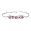 Sterling Silver Cross-Border Four-Prong Moissanite Bracelet-0-11