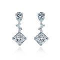wholesale S925 Silver Alloy Simulated Diamond Earrings 5 Carat Square 10*10 High Carbon Diamond Ice Flower Cut Light Luxury Versatile-0-7