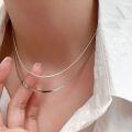 wholesale S925 Sterling Silver Round Snake Chain Necklace for Women, New Arrival Minimalist Luxury High-End Choker-0-4