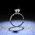 925 Sterling Silver Moissanite Six-Prong Women's Ring Double Flower Jewelry Factory TikTok Live-0-1