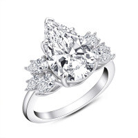 S925 Sterling Silver Square Zircon Ring, Cross-border Supply, Flashy & Minimalist Style-Style O [Clearance Sale with Free Shipping]  US Size 7