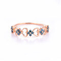 wholesale 18K Rose Gold New Literary Retro Genuine Sapphire Ring for Women, Fashionable 9K Gold Inlaid Blue Zircon Hand Jewelry-0-3