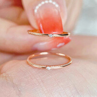 wholesale S925 Sterling Silver Ring for Women with Moissanite, Small Niche Design, Internet Sensation, New Diamond Original Luxury-BZ0014-Rose Gold US Size 9