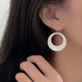 wholesale S925 Sterling Silver Exaggerated Minimalist Style Circle Earrings, European and American Bold Versatile Design Ear Cuffs-0-4