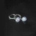 wholesale S925 silver elegant and sophisticated diamond-embedded women's commuting-style ear clips, summer youthful heart earrings M01650-0-2