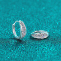 S925 Sterling Silver Full Moissanite Stud Earrings-0-0