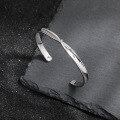 wholesale S925 Sterling Silver 277 Smooth Rope Knot Bracelet for Women Minimalist Style Small and Unique Ins Tie Rope Silver Bangle-0-1