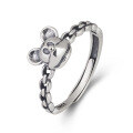wholesale S925 adjustable cute and creative multi-link chain Thai silver Mickey Mouse animal ring-0-4