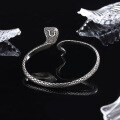 wholesale Metal S925 Silver Cobra Bracelet for Men and Women, Vintage and Unique Trendy Openable Bangle, Niche Design-0-2