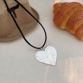 wholesale S925 Sterling Silver Korean Style Hammered Irregular Heart Necklace for Women, Ins-inspired Design Pendant Choker-0-5