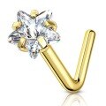 wholesale 925 Sterling Silver Star-shaped Zircon Nose Ring For Women-0-0