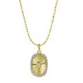 wholesale S925 Gold-Plated Silver Necklace with Luxury Brushed Oval Pendant, Fashionable and Versatile for Commute, Live Streaming Bulk Wholesale-0-4
