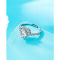 wholesale 925 Sterling Silver 2 Carat Moissanite Diamond Ring Women's Love Heart Ring Couple Wedding Engagement Proposal Birthday Gift-0-1