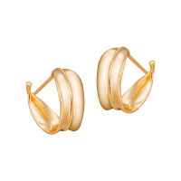 wholesale 14K Gold Plated S925 Silver Minimalist Japanese-style Leaf Design Stud Earrings-Leaf Silver Earrings 925 Silver