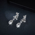 wholesale Sterling silver 7*11mm 3ct pear-cut moissanite stud earrings for women-0-3