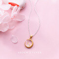 wholesale S925 Silver Necklace Pendant Women's Ethereal Cute Moon Rabbit Necklace Elegant Sweet Set Chain D4539-0-3