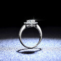 925 Silver Moissanite Sunflower Ring for Women, Live Streaming Wholesale Supply-0-1