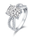 S925 Sterling Silver Fashion Ins Lightweight Luxury Flash Zircon Ring Small Batch Design-0-3
