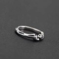 wholesale 925 Silver Trendy White European and American Cross-Border "Ribs" Couple Ring, Minimalist and Fashionable for Ins-0-1