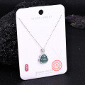 Metal Alloy Crystal Butterfly Necklace and Earring Set-0-7