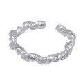 wholesale 925 Sterling Silver Adjustable Open Twist Braided Ring for Women, Ins Trendy Japanese and Korean Fashion Versatile Band-0-4