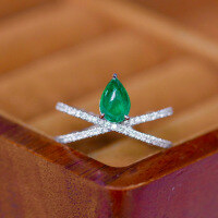 wholesale S925 Sterling Silver All-Over Red Elk Cross Ring with Fashion French Light Luxury Versatile Daily Retro Minimalist Style for Women-BZ0543-White Gold US Size 7