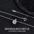 S925 Silver Moissanite Snake Year Pendant Necklace for Women-0-0
