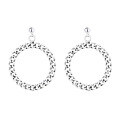 wholesale S925 Sterling Silver European and American Cross-Border Minimalist Style Chain Design Hard Circle Individuality Creative Trendy Earrings-0-4