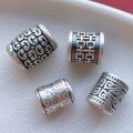 wholesale 999 Silver Jewelry Components: Bamboo Joints, Double Happiness Character, Twisted Beads, Luck-Bringing Beads, Road-Road-Through Beads for DIY Bracelet Stringing and Accessories-0-2