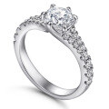 wholesale S925 Sterling Silver Double Row Zircon Six-Prong Ring for Women,-0-4