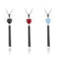 wholesale S925 Silver Designer Natural Gemstone Heart Tassel Pendant, High-End Style Colored Gemstone Necklace Pendant-0-0