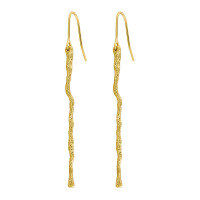 wholesale S925 Sterling Silver Korean Style Minimalist Textured Branch Design Ear Studs for Women-18K gold 925 silver