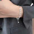 wholesale 990 sterling silver fresh sweet ins-style niche design exquisite minimalist hollow filigree bracelet S7817-0-1