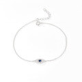 wholesale 925 Sterling Silver Evil Eye Bracelet Light Luxury High-End Inlaid Blue Zircon Chain Cross-Border Europe, America, and Middle East Jewelry-0-6