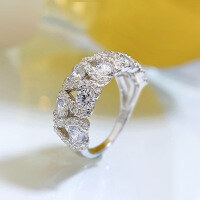 wholesale S925 silver jewelry new style zircon white diamond red diamond-R395 White Diamond>No. 6